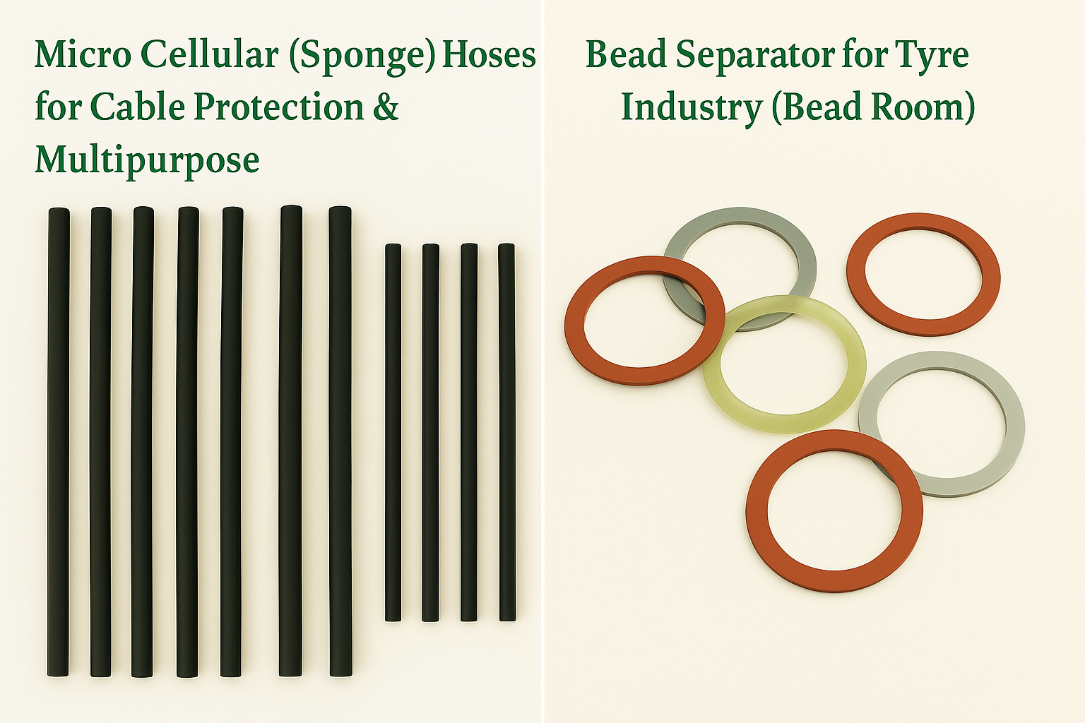 Sponge hoses & bead separators